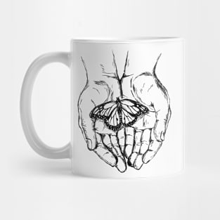 Butterfly in your hands Mug